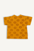 Baby Romper Set – Checked Grey & Mango Yellow