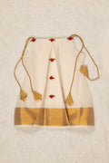 Traditional Kids Vishu Outfit – White & Gold